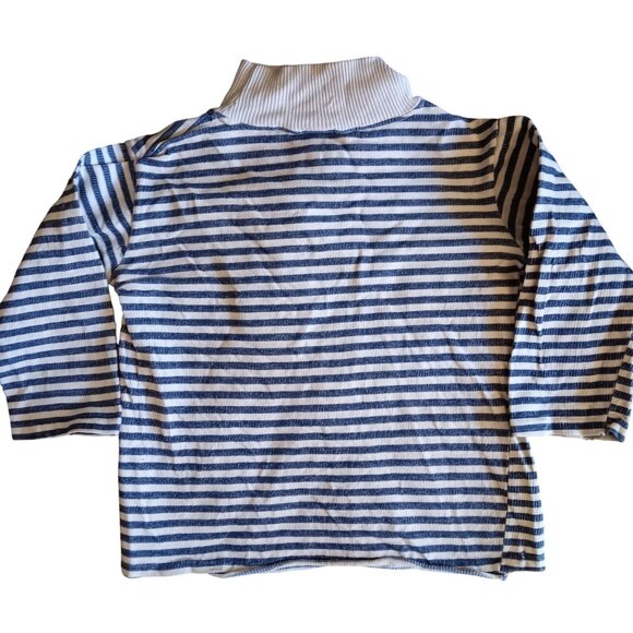 Girls 8 Vintage 1950's Scout-Tex Striped Turtleneck Gym Top All Cotton Distress - Picture 2 of 11